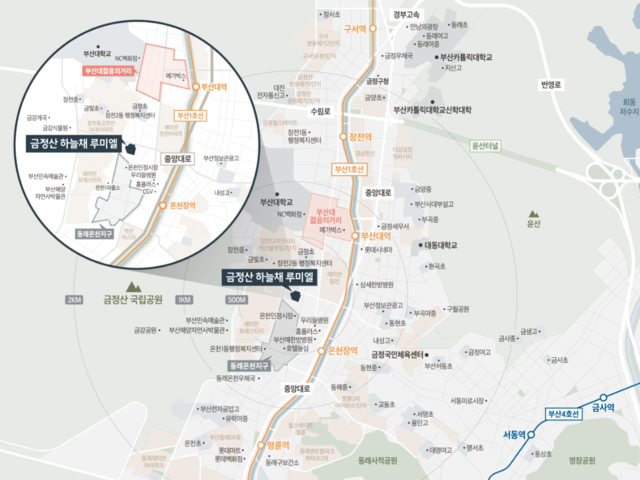 1호선 온천장역 역세권 교통